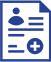 A blue and green document with an image of a person.